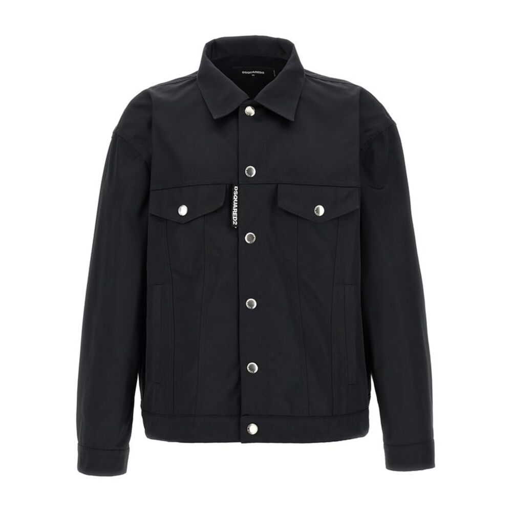 Dsquared² Black Polyester Full-Length Men's Jacket